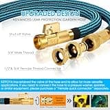 KETTOYA 100FT Expandable Garden Hose, Flexible Water Hose with 10-Pattern Spray Nozzle, Leak-proof Retractable Heavy Duty Hose Pipe, 4-layer Latex Core, Durable 3750D, Brass Alloy Connector, Kink-Free