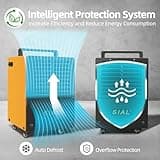 SIAL 30L/Day Refrigerant Dehumidifier for Basement, Garage & Workshop | Auto-Defrost Commercial Unit for Cellars | Portable High-Capacity Model with Timer