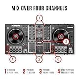 Numark NS4FX – 4-channel DJ Controller, Touch Jog Wheels with Display, Performance Pads and Effects, Booth and Main Outputs, Serato DJ Lite Included