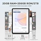 DOOGEE T36 Tablets 12 inch Android 15 Tablet, 20GB+256GB/2TB TF T620 Octa-Core, 2.4K 90Hz Display, 8800mAh, Android Tablet with SIM Card Slots, Bluetooth 5.0+5G WiFi, Hi-Res Speaker,Metal Body - Black