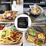 Breville Halo Rotisserie Air Fryer | Digital Extra Large Air Fryer Oven | Fry, Bake & Dehydrate | 2000 W | Energy Efficient | Black and Grey [VDF127]