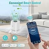 Air Purifier for Home Bedroom, H13 HEPA Filters 99.97% of Dust, Smoke, Odor and Mold, Coverage Area Up to 1200 ft², Sleep Mode (20 dB) and Auto Mode, Three Operating Speeds and Timing Modes, White