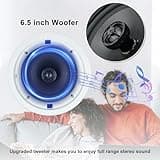 Herdio 6.5 inch 640 Watts Ceiling Speakers Flush Mount 2 Way Perfect For Office,Kitchen,Living Room,Bathroom(4 Speakers)