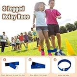Waylipun Sports Day Kit, 36 Pcs Outdoor Games Set, Sack Race, Ring Toss Game, Egg and Spoon Race, 3 Legged Race, Medal and Whistles, Birthday Party Games Backyard Garden Game Kit for Kids and Family