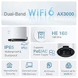 TP-Link Deco X50-Outdoor/Indoor Whole Home Mesh WiFi 6, IP65 Dust & Water Resistance, AI Driven Dual-Band WiFi Booster, Add on Another Deco Mesh Product for Extended Coverage, Works with Alexa
