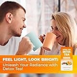 Total Tea Slimming Detox Tea Caffeine Free, Herbal Blend with Chamomile, Hibiscus and Ginger Root for Colon Cleanse and Weight L0SS – Natural Citrus&Cinnamon Herbal Tea for Digestive Health (25 Bags)