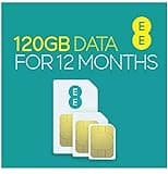 EE PAYG SIM card preloaded with 120GB of Data