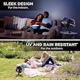 Shark FlexBreeze Pro Mist Cordless Indoor & Outdoor Fan with Outdoor Misting System, 20m Cooling Reach, 24hr Runtime, Pedestal & Table Fan, 5 Speeds, Quiet, Remote Control, Charcoal Grey FA300UK