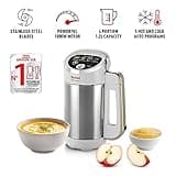 Tefal Easy Soup and Smoothie Maker, 1.2 Litre Jug, 5 Programs, Smooth and Chunky Soup, Smoothie, Compote, Auto-Clean, 1000W, Digital Control, Stainless Steel, Compact BL841140