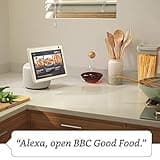 Certified Refurbished Echo Show 10 (3rd generation, 2020 release) | HD smart display with motion and Alexa, Glacier White Fabric