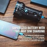 OLIGHT Marauder 2 Rechargeable Torch 14,000 Lumens Powerful Ultra Bright Flashlight with 3 Build-in Battery, Spotlight and Floodlight LED Search Light for Home and Outdoor(Without Power Adapter)