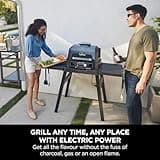 Ninja Woodfire Pro Connect XL Electric BBQ Grill & Smoker with App Control, 2 Digital Probes, Rib Rack, Cover, Liners & Cleaning Brush, Large 7-in-1 Outdoor Grill & Air Fryer, Blue & Black OG901UKAMZ