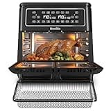 Breville Halo Flexi Air Fryer & Large Mesh Tray | Digital Dual Air Fryer Oven | 11L: Serves 10+ | Fry, Bake, Grill, Roast & Reheat | 2400 W | Save £65 a Year on Energy Bills* | Black [VDF138]