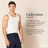 Amazon Essentials Men's Lightweight Tank Undershirts, Pack of 6, White, L
