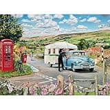 Gibsons Which Way to the Campsite? 1000 Piece Jigsaw Puzzle Nostalgic Countryside Colourful Artwork Sustainable Jigsaw Puzzle for Adults Teens Premium 100% Recycled Board Great Gift | Gibsons Games