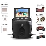 Kodak SCANZA Digital Film Scanner, Converts 35mm, 126, 110, Super 8 and 8mm Film Negatives and Slides To JPEG Includes Large Tilt Up 3.5 LCD and EasyLoad Film Inserts