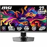 MSI MPG 272URX QD-OLED 26.5 Inch 4K UHD Gaming Monitor - 3840 x 2160 Quantum Dot OLED Panel,EL Gen3, 240Hz / 0.03ms, 99% DCI-P3, ΔE≤2, DisplayHDR True Black 400, KVM, DP 2.1a, HDMI 2.1, USB Type-C