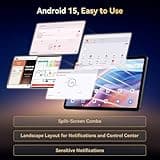 Android 15 Tablet 10 Inch - Gemini AI 2.0 Android Tablets 18GB+128GB/2TB, 10.1 Inch Tablet with Pen and Keyboard, 6000mAh, FHD, 5G WiFi, Bluetooth 5.0, GPS, OTG, Office, Gaming, 2 Years Warranty