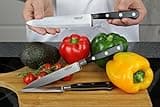 Taylors Eye Witness Professional Sabatier Knife Set 3 Piece - Paring, Utility & Chef’s Knives. Full Tang Blade. High Graded, Taper Ground Carbon Steel. Sharper for Longer. Triple Rivet Handles