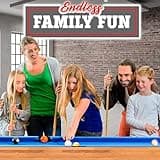 SereneLife 5 in 1 Multi Game Table, 40” Folding Combo Sports Arcade Games with Foosball Soccer, Pool Billiards, Ping Pong, Bowling and Shuffleboard Set, for Play Rec Room Kids and Adults