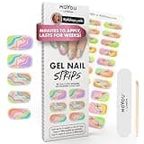 MOYOU LONDON Semi Cured Gel Nail Strips - 20 Pcs. Nail Wraps for Salon-Quality Manicure - Works with Any UV Lamp - Easy to Apply, Trim, & Remove Gel Stickers