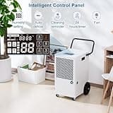 Megonia C9W 120L/Day Commercial/Residential Dehumidifier: White, 300m2/600m3, 7L Tank, 500m³/h Air Flow, 715W, Adjustable Humidity Control, Digital Display, Continuous Mode
