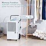 Megonia C9W 120L/Day Commercial/Residential Dehumidifier: White, 300m2/600m3, 7L Tank, 500m³/h Air Flow, 715W, Adjustable Humidity Control, Digital Display, Continuous Mode