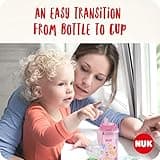 NUK Kiddy Cup Toddler Cup | 12+ Months | 300 ml | Leak-Proof Toughened Spout | Clip & Protective Cap | BPA-Free | Pink