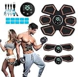 Gala Tech EMS Muscle Stimulator Trainer for Man & Women, Electric Ab Machine Workout Equipment for Abs & Abdominal Muscle Toner with 8 Modes 25 Intensities, 3 LCD Display, Core, Arm, Leg, Hip Training