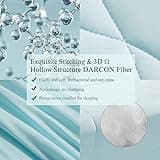Elegear Cooling Quilt For Naked Sleepers or Night Sweats, Q-Max 0.5 Arc-Chill 3.0 Summer Cool Fiber Duvet for Travel, Adult and Hot Sleepers, Softness, Comfort, 200x220cm, Double Bed Size, Lake Green
