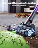 Cordless Vacuum Cleaner 550W 45KPA Powerful Suction 60 Mins Stick Handheld Vacuum Cleaners Green LED Anti-Tangle Brush Aromatherapy 1.8L Dust Cup One-Touch Empty for Carpet/Hardwood/Pet Hair/Car/Stair