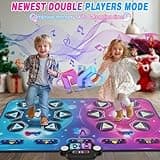 Upgraded Extra Large Electronic Dance Mat Toys, Kids Dance Mats for Single/Double Players, Music Dance Pad with LED Light, Dancing Game Toy as Christmas Birthday Gift for Kids Girls Boys 3-12 Year Old