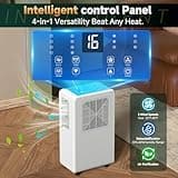 8000 BTU Air Conditioner, 4 in 1 Portable Air Conditioner, Dehumidifier, Fan, Air Purification for 150-300 sq.ft, Ultra Quiet, 24H Timer Cooling for Home [Energy Class A]