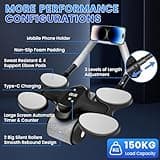 semai Ab Roller Wheel with Adjustable Elbow Support and Automatic Rebound, Upgraded Abdominal Exercise Wheel with LCD Display, Knee Mat & Timer, Core Trainer, Abdominal Wheel Roller for Home Workouts