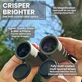 PURSUAL 10x42 Compact Binoculars for Adults High Power for Bird Watching, Hiking, Hunting, Concerts, Travel & Outdoor Adventures. Lightweight & Waterproof providing Crisp, Clear & Bright Images