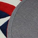 Lily&her friends-Fashion Captain of America Pentagram Bedroom Living Room Mat Acrylic Fiber Cotton Round Rug, Handmade Carpet, Floor Pad, Thick, Environmentally Friendly (Sapphire blue, Diameter:70cm)
