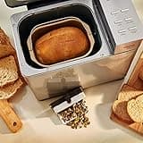 Cooks Professional Digital Bread Maker with Fruit & Seed Dispenser, 19 Programmes inc Gluten Free, Window, Delay & Keep Warm Function, Non-Stick Pan | Kitchen Countertop Breadmaker Machine | Silver