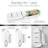 LACORAMO Door Alarm Sensor - Premium Quality - Wireless Magnetically Triggered Window Alarm, 130 db Siren Security Entry Burglar Alert with 2 Remote Controls for Protecting Kids Safety, Home, Shop