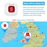 DAYTECH Tuya WiFi Smart SOS Call Button, Wireless Panic Button, Personal Alarm for Elderly Seniors Patient Disabled Handicapped, 2 Rechargable Emergency Buttons, only Supports 2.4GHz Wi-Fi, NO FEES