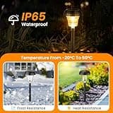 Ushine Garden Lights Solar Powered Waterproof,8 Pack Solar Lights Outdoor Garden Stake with Warm White & RGB,Ultra-Bright Solar Stake Lights Garden Ornaments,Solar Path Lights for Yard Lawn Landscape