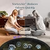 LEVOIT Air Purifier for Bedroom Home, CADR 187 m³/h, 80m², with HEPA & Carbon Filters removes Pollen Allergies Dust Smoke, Air Cleaner with Timer, Quiet 24dB Sleep Mode, Core 300