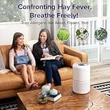 LEVOIT Air Purifier for Bedroom Home, CADR 187 m³/h, 80m², with HEPA & Carbon Filters removes Pollen Allergies Dust Smoke, Air Cleaner with Timer, Quiet 24dB Sleep Mode, Core 300