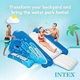 Intex Kool Splash Inflatable Water Slide Swimming Pool Play Center with Built in Sprayers for Kids and Adults, Ages 6 and Up, Blue