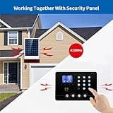 Wolf Guard WiFi 4G Wireless Home Burglar Security Alarm System Kits W4Q-Black-W06, Tuya Smartlife APP, Amazon Alexa, with RFID cards, Solar Siren, Window Door sensors, Motion Detector