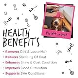 Bugalugs Dog Shampoo Bath Brush & Cat Brush, use wet or dry as dog grooming brush for grooming & bathing use alongside our dog no rinse shampoo for smelly dogs & cats (Black (2 Pack))