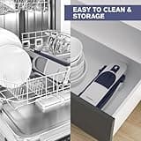 SUPMAKIN Safest Mandoline Vegetable Slicer, Potato Chip Cutter, Multifunctional Veg Chopper with 4 Cutting Modes to Slice, Dice, Chop, Julienne, Best Kitchen Gadgets Once for All Blue