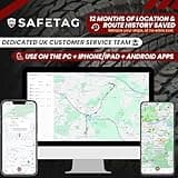 SafeTag Mag – Rechargeable Magnetic GPS Tracker, Car, Van, Motorbike, Caravan, etc. 34-195 Countries, 90 Day Standby, Real Time Tracking and Notifications, 7 Day Free Trial+SIM Included, UK Company