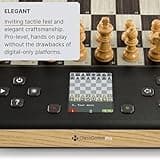 MILLENNIUM ChessGenius Pro Wood Edition chess computer - Elegant wooden look with real wooden pieces, user-friendly operation, mobile and versatile, ideal for hobby players with AI learning functions