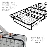 Milliard Diplomat Guest Folding Bed with 12.5cm Thick Luxurious Memory Foam Mattress and a Strong Sturdy Foldable Rollaway Frame - Small Single 190 x 79cm