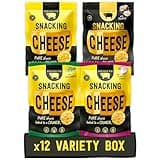 SERIOUS PIG - Crunchy Snacking Cheese Snacks, Keto Friendly, High Protein, Low Carb, Gluten Free, Vegetarian, Pub Snacks, Made from 100% Real Italian Cheese (Variety) (12 x 24g)